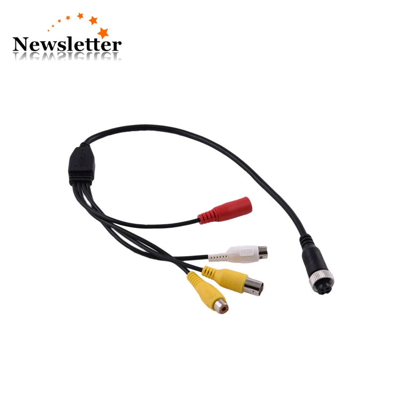 4pin Aviation female connector extension AV DC BNC Cable