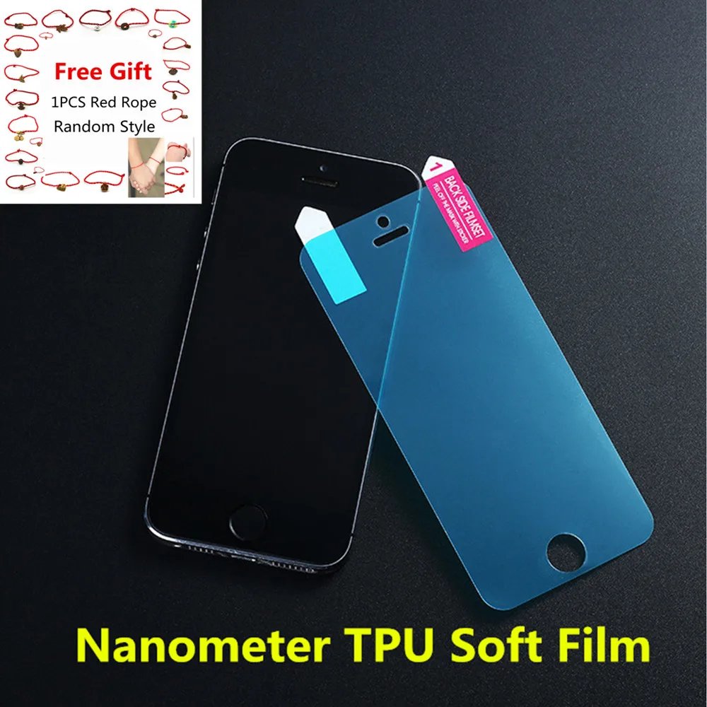 Мягкая взрывозащищенная нано защитная пленка фольга для iPhone 6s 6 XR 7 Plus 5s 5 SE защита