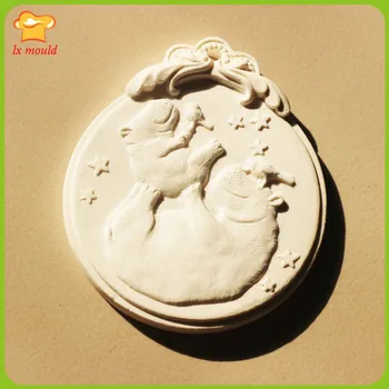 

Hippo silicone mold diy fragrance relief handmade soap gypsum candle mold