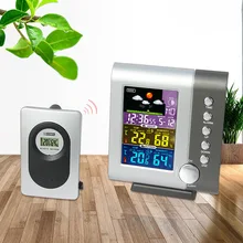 Digital Wireless Colorful LCD Display Indoor Outdoor Thermometer Hygrometer Weatherstation Clock Digitale Room Temperature Meter
