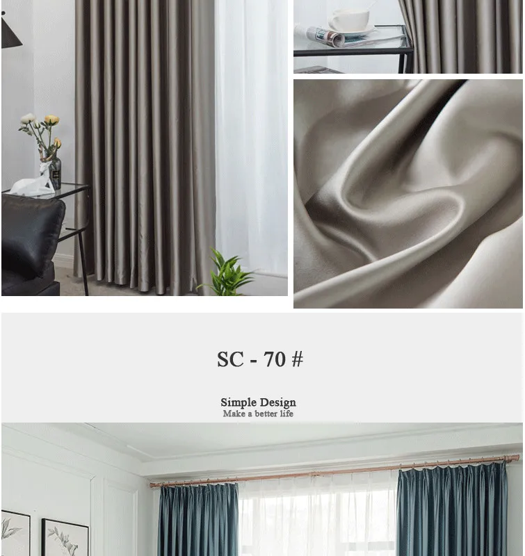 Curtains comfotable MAKEHOME Milky Touch feeling Solid Modern Curtains for Bedroom Living Room Blinds Faux Silk Window Curtain Custom Size Pannel curtain designs