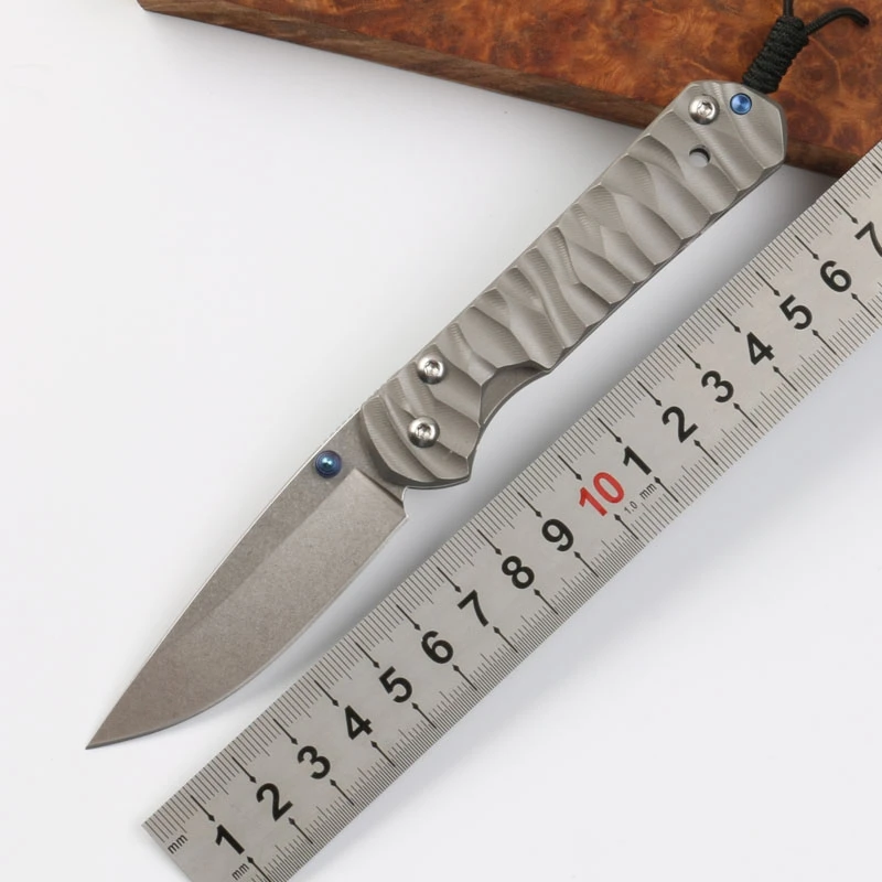 

Folding knife tactical survival knives high quality EDC outdoor tools pocket titanium handle 9Cr13Mov blade