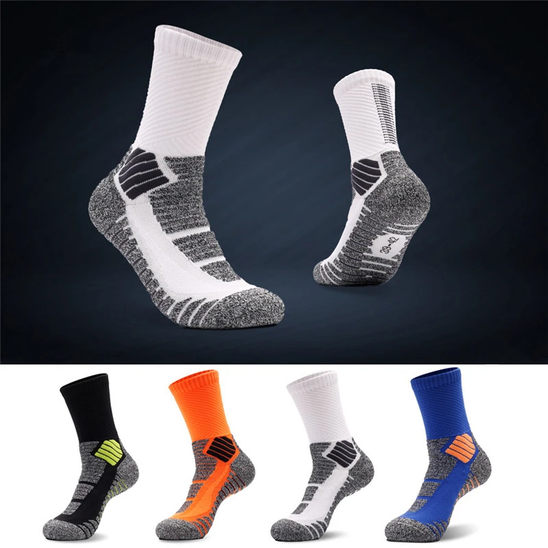 1 Pair Men Professional Basketball Socks Graduated Compression Moisture