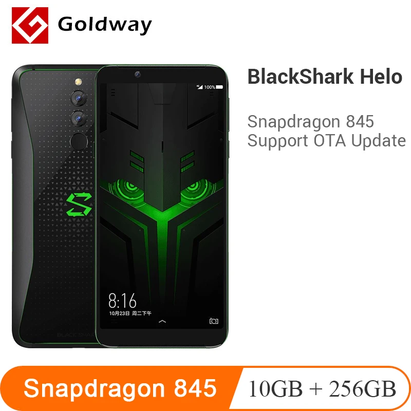 Xiaomi Black Shark Helo 10 Гб 256 ГБ игровой мобильный телефон Snapdragon 845 6,0" 18:9 полноэкранный восьмиядерный смартфон BlackShark