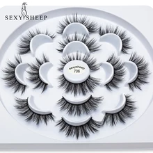 SEXYSHEEP 2/3/7 пар производится в течение 15-25 мм из искусственного меха 3D норковые ресницы натуральные длинные накладные ресницы драматического накладные ресницы для наращивания ресниц
