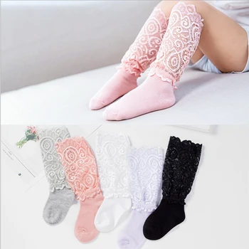 

Summer Soft Comfortable Lace Socks Girl Stitching Socks Hollow Mesh Sock Girls Kids Sock