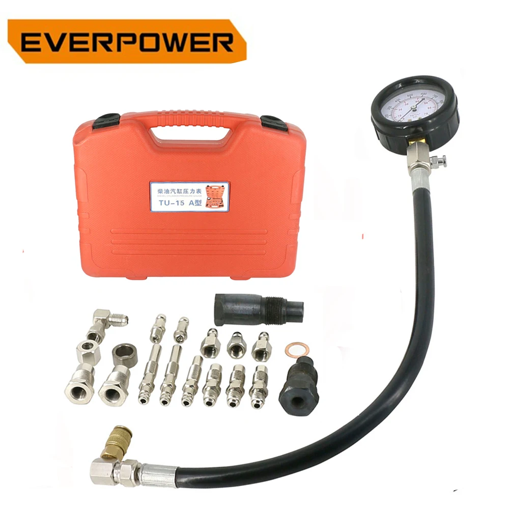 

Everpower Diesel Engine Compression Cylinder Pressure Tester Gauge Diesel Cylinder Pressure Gauge Kit Set