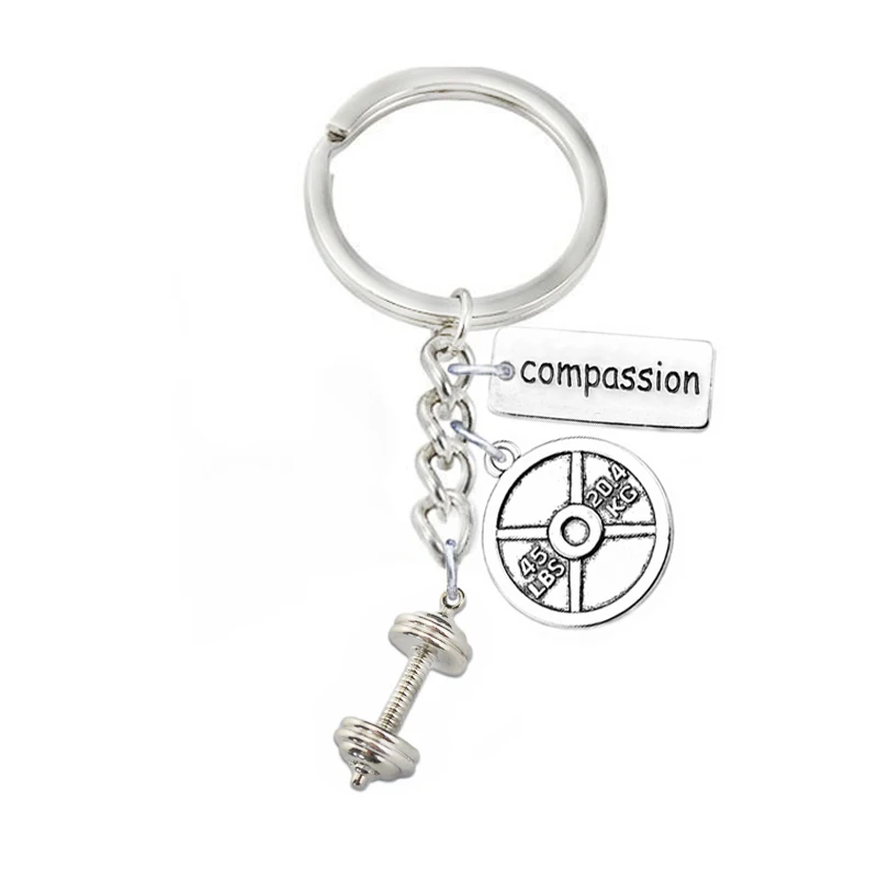 Personalized Custom Fitness Compassion Tags Barbell Weight Plate Gym