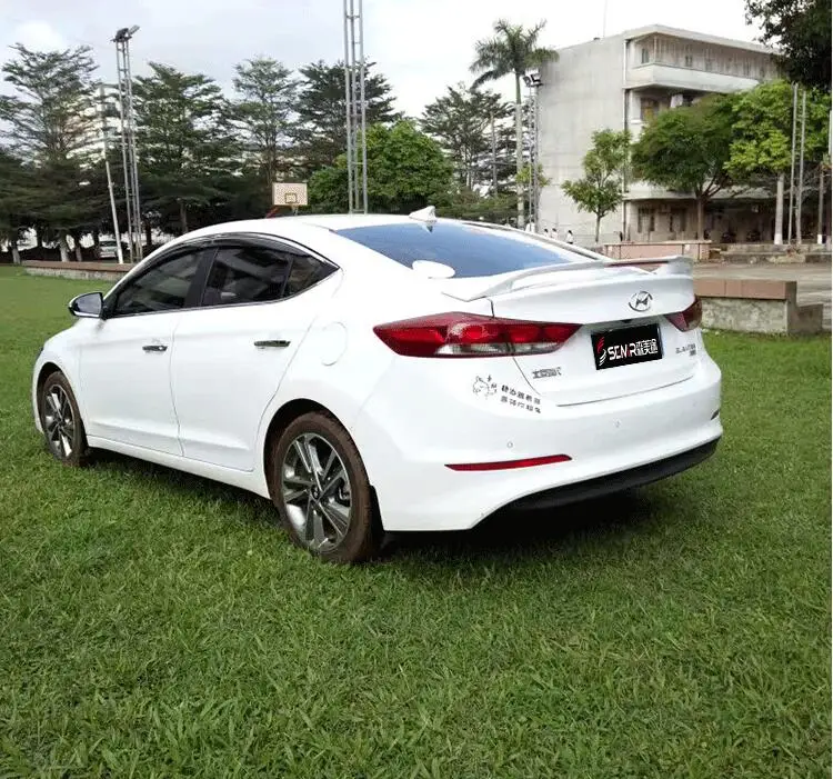 Подходит для hyundai Elantra спойлер с тормозными огнями спортивный ABS Материал черный автомобиль заднее крыло багажник задний спойлер