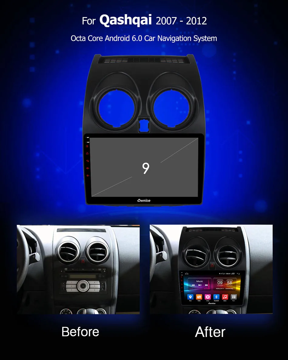 Clearance 9" IPS 8 Core 4G+32GAndroid 8.1 Car DVD Player GPS Navigation Radio For Nissan Qashqai 1 2006-2013 J10 Multimedia CarPlay DSP 3