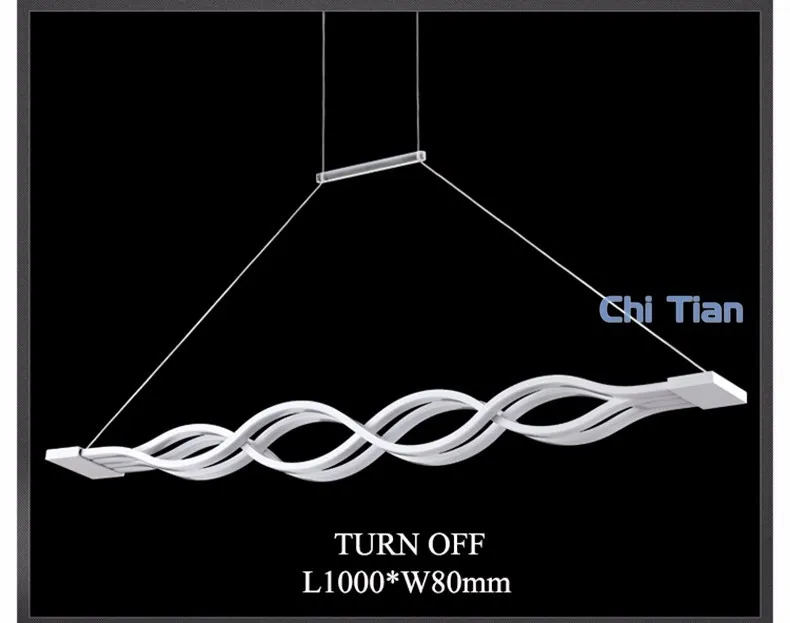 L100см 120 см 60 см креативный современный светодиодный подвесной светильник волна подвесной светильник для столовой гостиной кухни AC85-265V