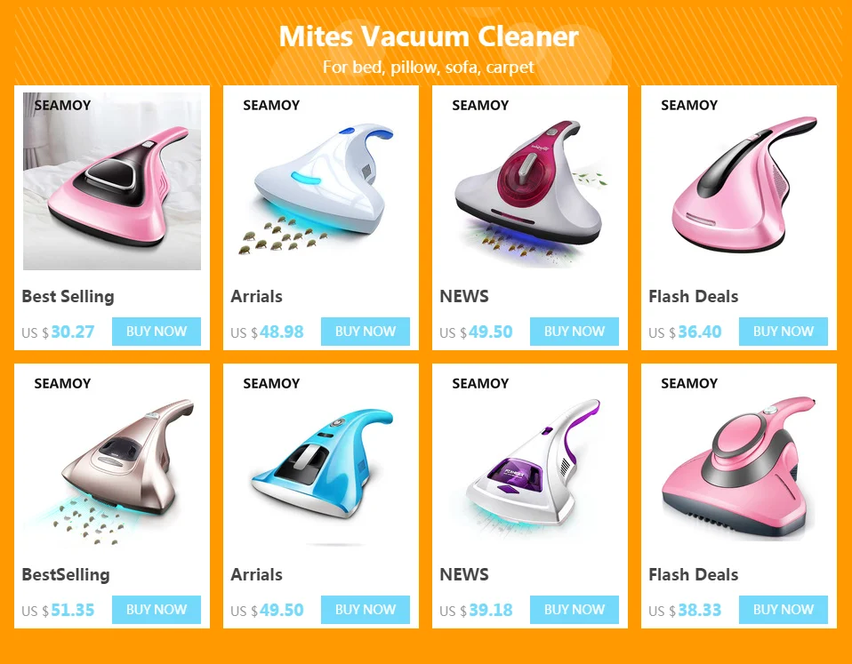 Handheld Dust Mites Cleaner Handheld Vacuum Cleaner Dust Sweeper Bed Mite Collector Mini UV Sterilizer Mattress Acarus Killing