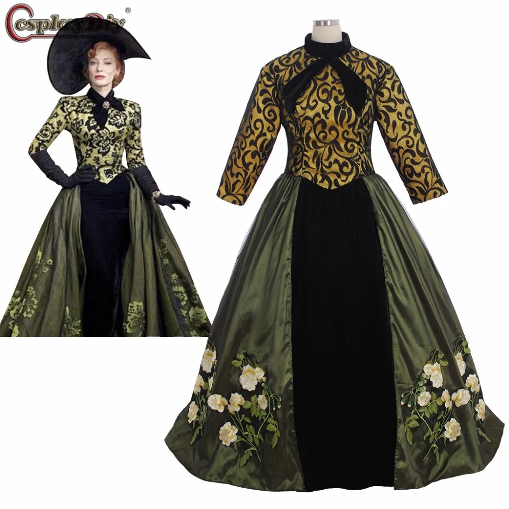 2015 Cinderella The Wicked Stepmother Costume Lady Tremaine Cosplay Dress Gown