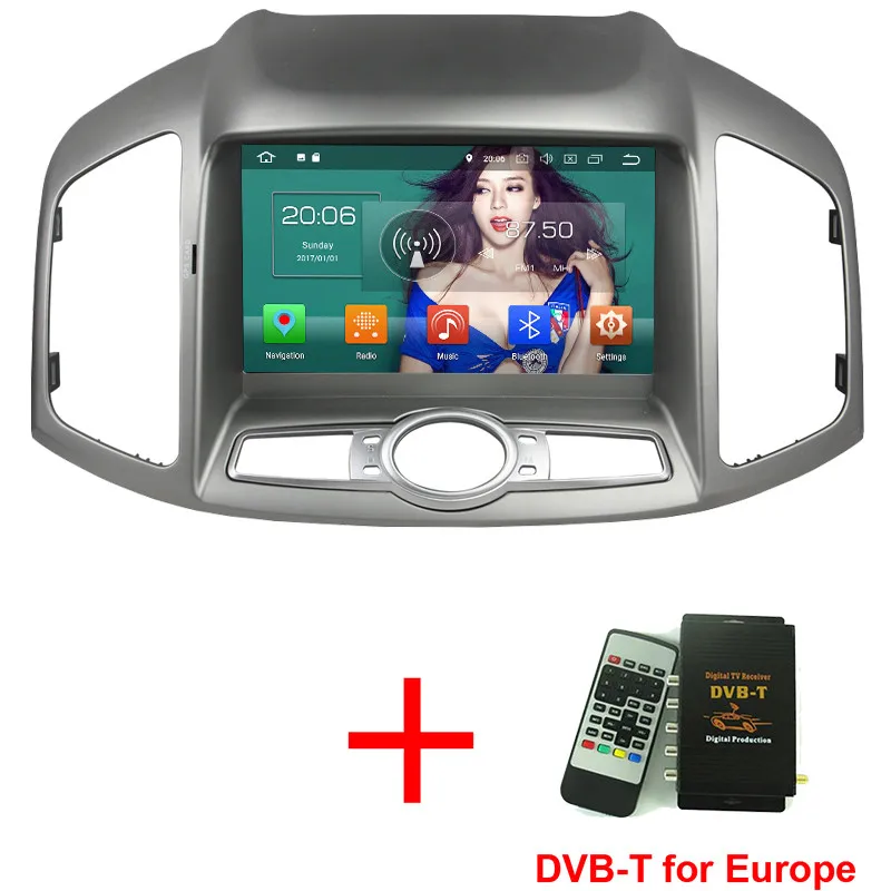 KLYDE Octa Core Android 8,0 4 ГБ оперативная память 32 ГБ Гб встроенная DVD мультимедиа плеер для Chevrolet Captiva Epica 2012 - Цвет: Radio x DVB-T TV Box