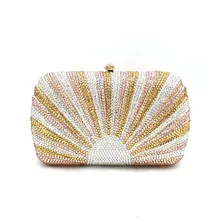 Топ Дизайн Свадебные кошельки для вечеринки женские вечерние роскошные бриллианты Радуга расшитая кристаллами Сумочка-клатч элегантные кошельки