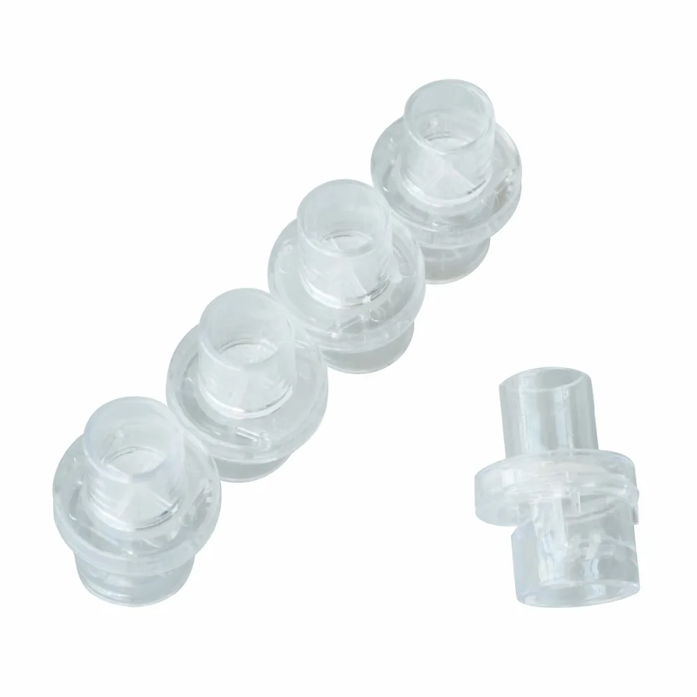 

100Pcs/Pack Oxygen Inlet Mouthpiece Filter Valve For Big CPR Face Mask 22/17mm White Replaceable Connection Components