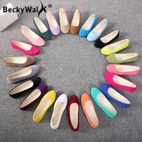 Slip On Women Flats Shoes Candy Color Pointed Toe Female Loafers Large Size Shoes Woman Spring Flock Ladies Ballet Flats WSH2214 1