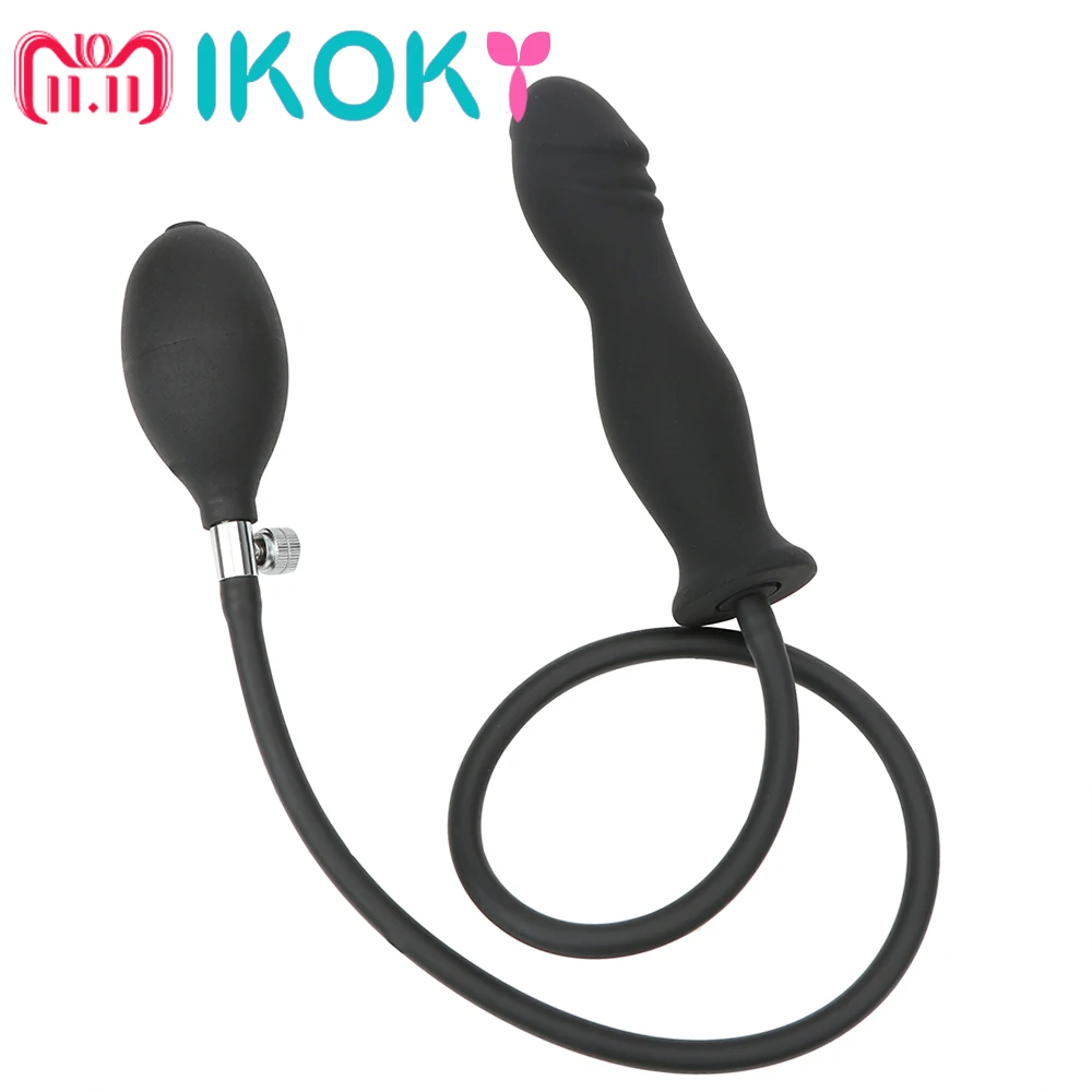 IKOKY Inflatable Anal Plug with Pump Anal Dilator Expandable Butt Plug Sex Toys for Women Men Prostate Massage Adult Products IKOKY Inflatable Anal Plug with Pump Anal Dilator Expandable Butt Plug Sex Toys for Women Men Prostate Massage Adult Products