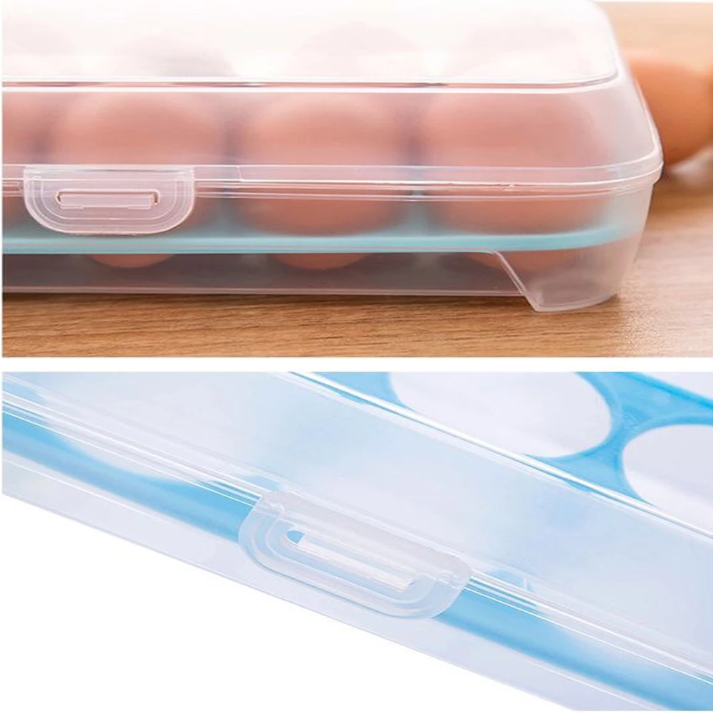 15 яиц держатель контейнер в холодильник Кухня хранения Складная домашняя коробка пластиковая домашняя организация