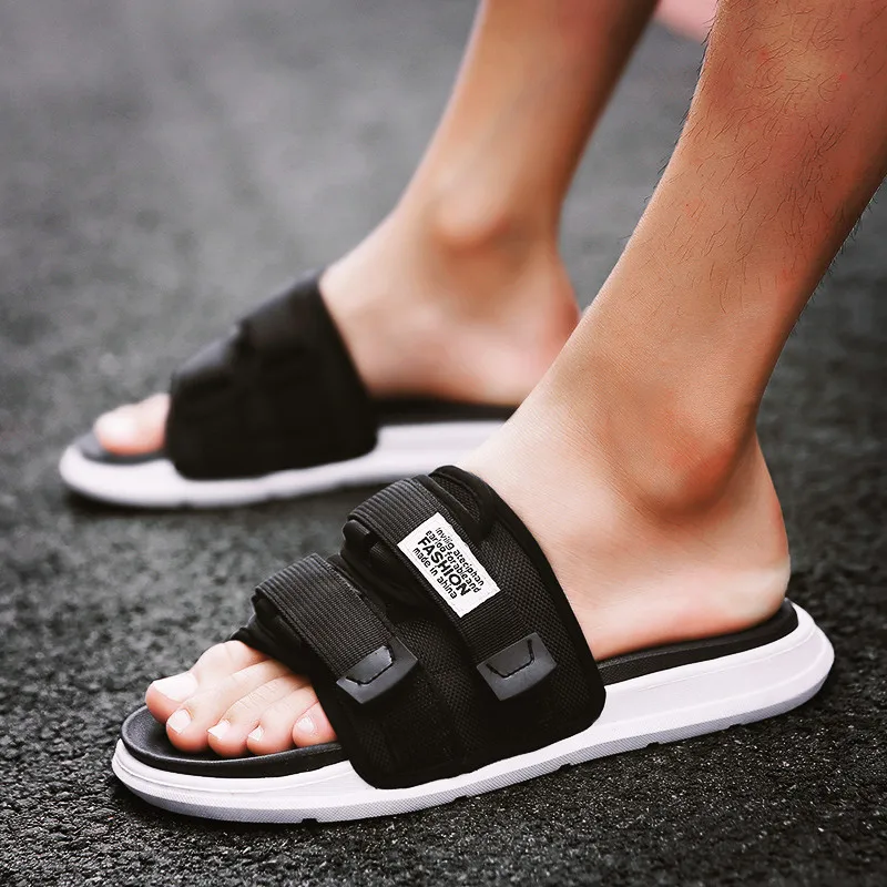 

Men Sandals Slipper Casual Soft Sole Beach Shoes Non-slip Slides outdoor Men Summer Sandals Slides for Men 6J60