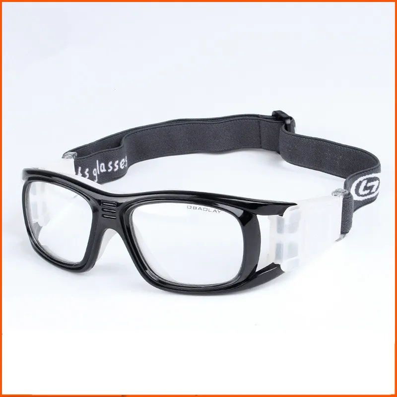 Баскетбольные очки, спортивные защитные очки для футбола, мужские очки по рецепту, оправа, большие квадратные очки для водителя z4 - Цвет: black