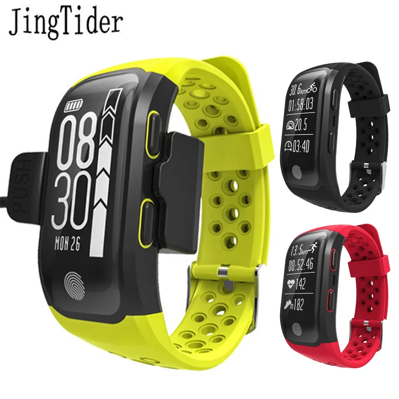 

JingTider S908 Professional GPS Track Record Smart Band Sport Smart Wristband IP68 Waterproof Heart Rate Monitor Fitness Tracker