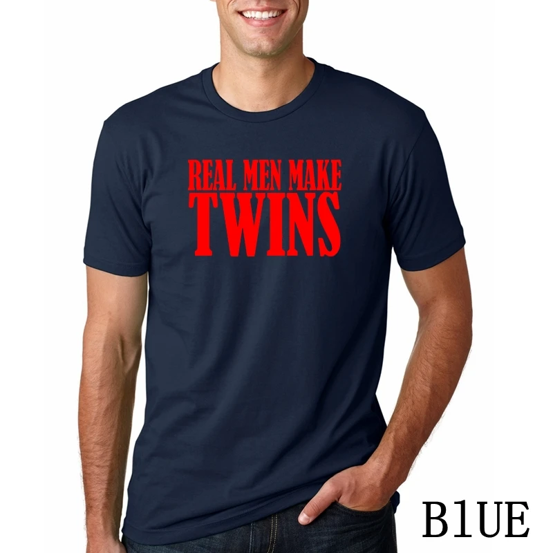 Реальный Для мужчин сделать близнецов брендовая футболка Веселая отца, чтобы быть папа Футболка Подходит для беременных; Папа бренд Для мужчин футболка - Цвет: BLUEFC4501a2