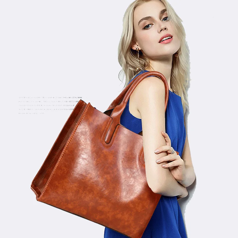 Bonsacchic 3pcs/set Big Women Bag Sets Famous Designer Handbags Oil Wax Leather Bags Woman Hand Bag Black Winter Handbag Purse Bonsacchic 3pcs/set Big Women Bag Sets Famous Designer Handbags Oil Wax Leather Bags Woman Hand Bag Black Winter Handbag Purse