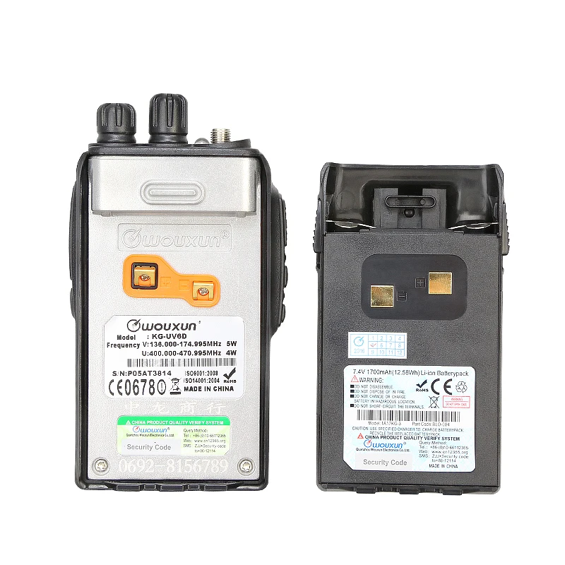 Wouxun KG UV 6D V/U 136 174/400 480 МГц двухдиапазонный Wi иди и болтай Walkie Talkie Ham двухстороннее