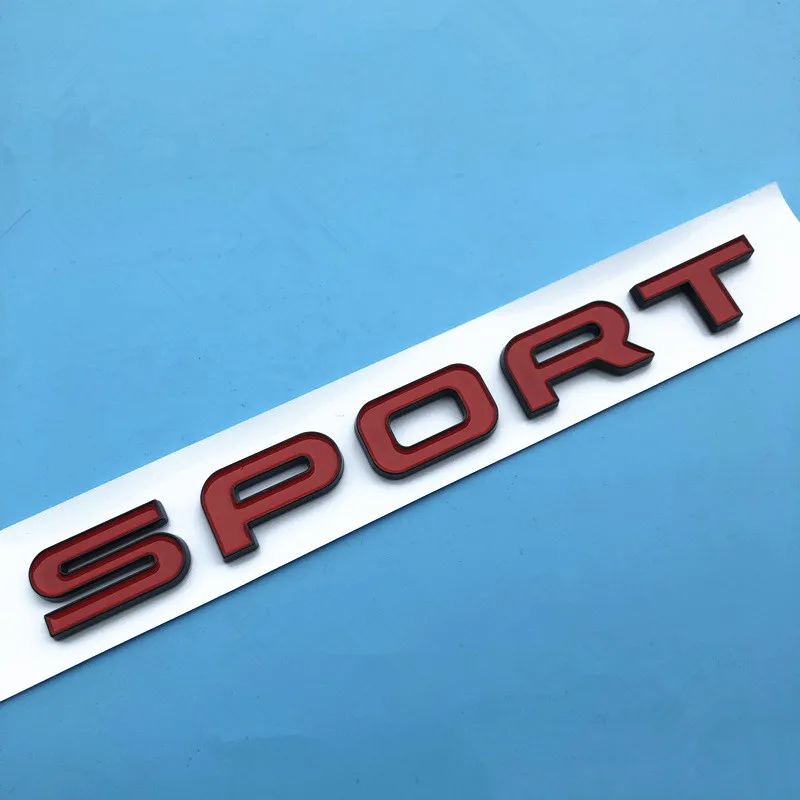 Высокое качество ABS Rover SPORT/EVOQUE буквы автобиография эмблема знак, наклейка на автомобиль для Land Rover Range Rover Discovery аксессуары - Название цвета: Sport Red