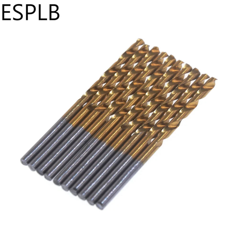 50pcs Drill Bits 1/1.5/2/2.5/3mm HSS Titanium Coated Twist High Speed Steel Drill Bit Set Woodworking Wood Tool Drill Bits