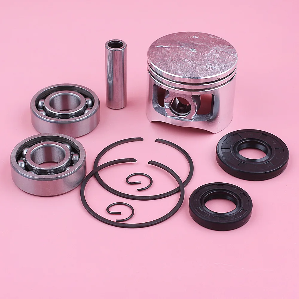 45mm Piston Ring Kit For Chinese 5200 52cc w Crank Bearing Oil Seal Set Chainsaw 