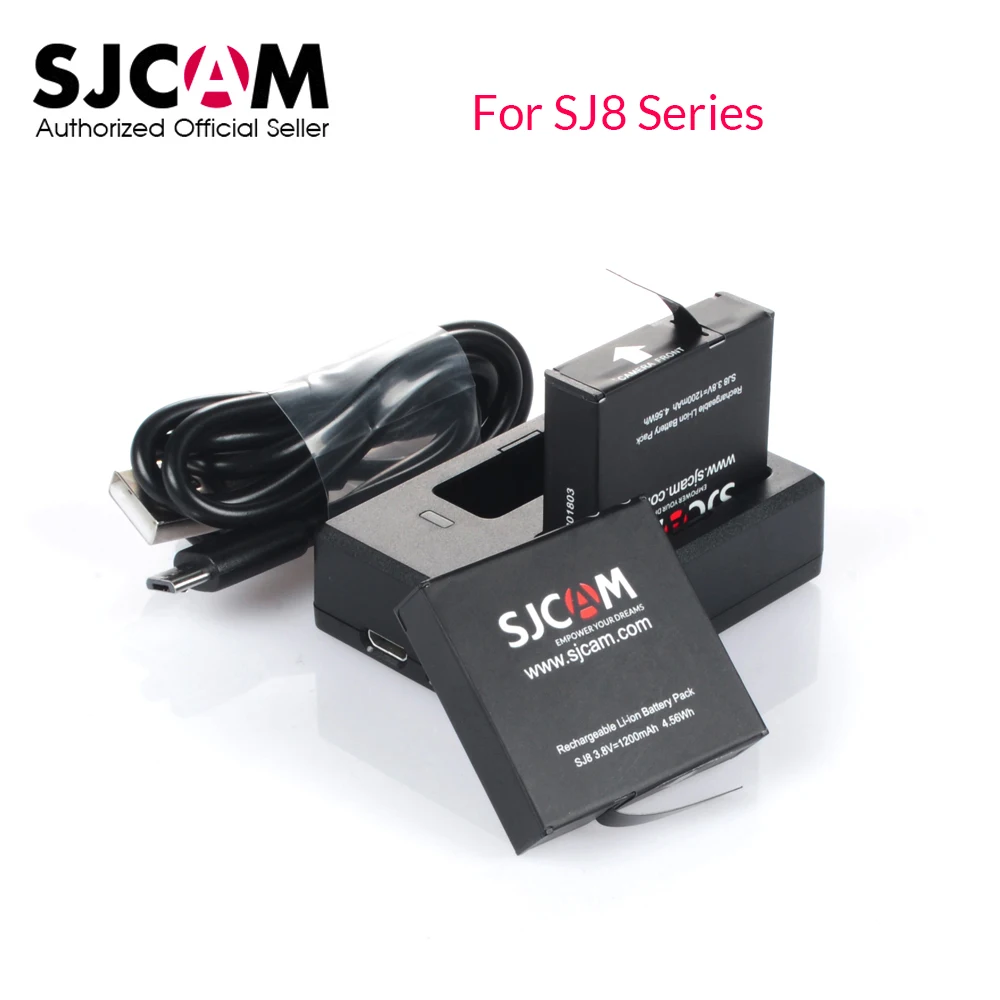 

Original SJCAM SJ8 Series 1200mAh Li-ion Additional Spare Battery Dual Slot Charger for SJ8 Pro/SJ8 Plus/SJ8 Air Actioin Camera