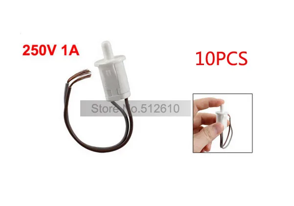 

Best Promotion Wholesale Price White Plastic Housing NC 250V 1A Refrigerator Door Switch 10PCS