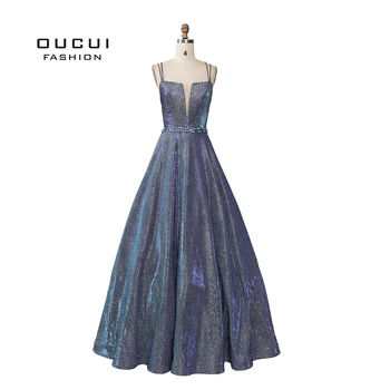 

Simple Design Formal Evening Prom Dresses 2019 Reflective Dress Sexy Backless With Crystal Sashes Luxury Robe De Soiree OL103236