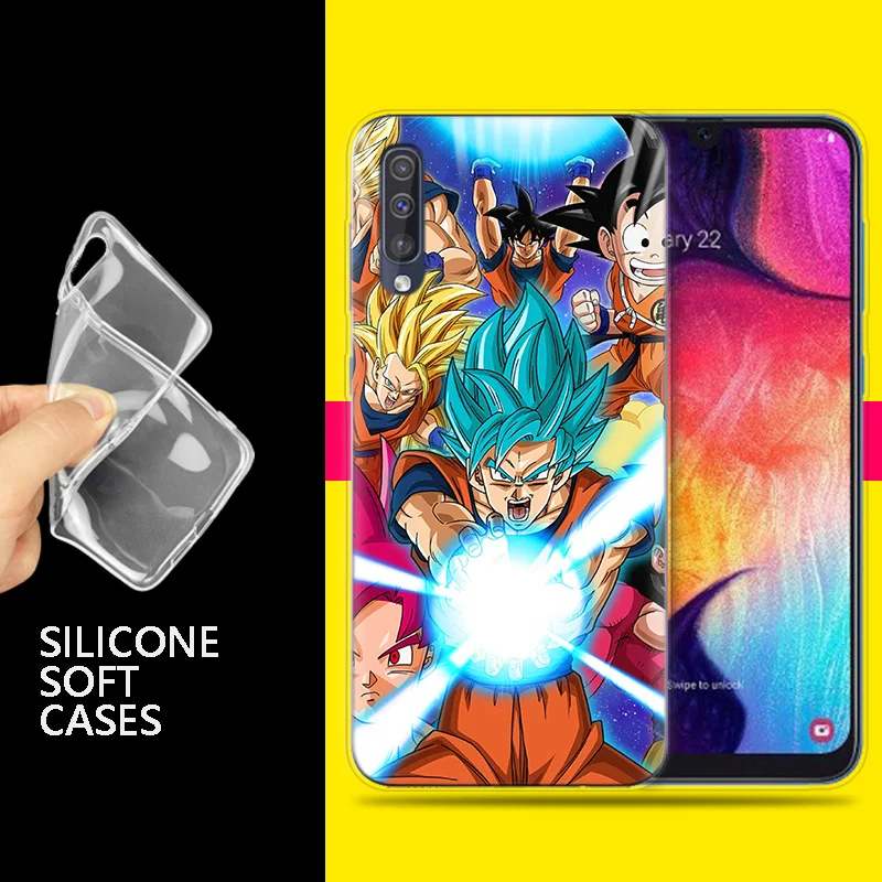 Transpatrent силиконовый чехол для samsung Galaxy A50 A70 A30 M30 M20 A10 A20 A40 M20 крышка телефона Dragon Ball Z Goku Dragon Ball Z Супер аниме