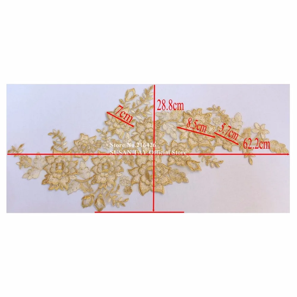 1 шт. x 13 видов цветов(золото/крем красный синий черный фиолетовый+.) органза вышитые нашивки цветы декольте кружевные аппликации из органзы воротники BNC86