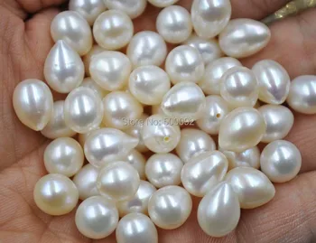 

AA FREE SHIPPING LOTS 50 PCS 8-8.5-9*9-11MM LOOSE PEARL HALF DRILLED BEADS