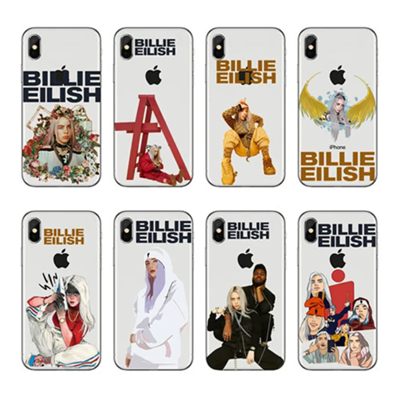 

Billie Eilish Khalid Encantador Soft silicone TPU Casos de Telefone Capa Para o iphone 5 6 7 Mais 8 X Capa De plastic Coque