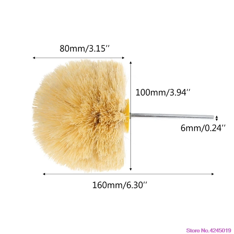 Новый заусенцев щетка из конского волоса глава полировки вышлифовка, полирование кожаным кругом гриб колеса хвостовик