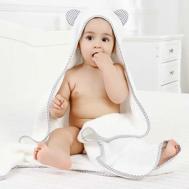 

Newborn Blanket Premium Hooded Baby Towel And Washcloth Set Organic Soft Hooded Bath Towels With Ears For Babies
