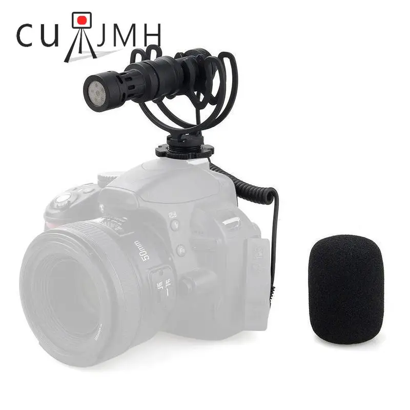 

Professional Mini Video Microphone CVM-VM10 Cardioid Condenser Microphone Directional Sound Camera Attachment