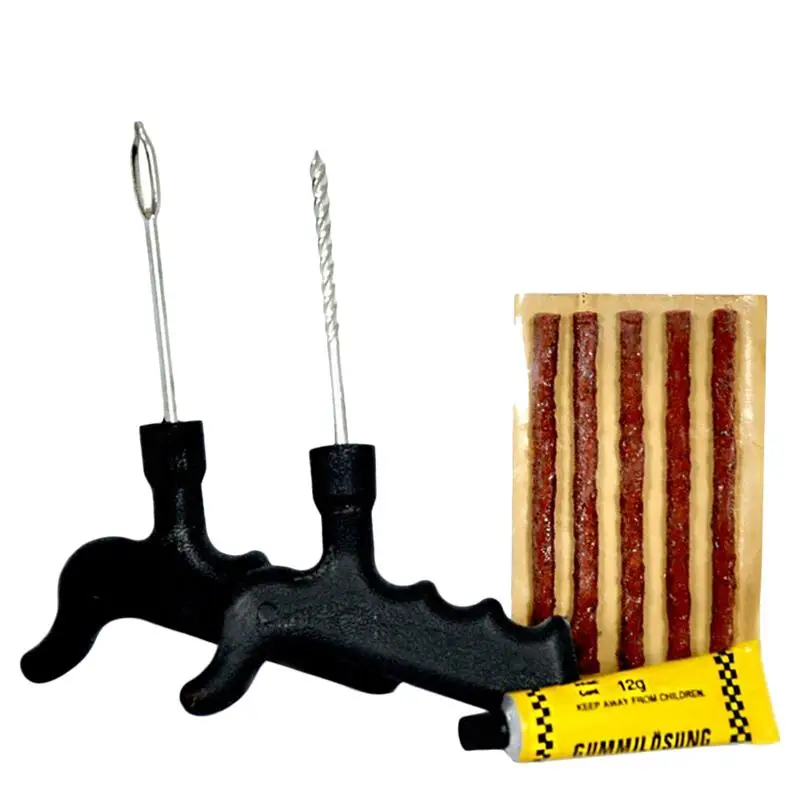 8Pcs Tire Repair Kit Tire Plug Seal Kit T Handle and Strings Tire