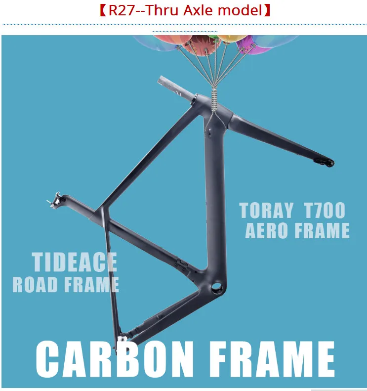 Excellent 2018 NEW Chinese Carbon Road Frame T800 UD black Aero full carbon fiber road bike frame QR or thru axle 47/51/53cm 15