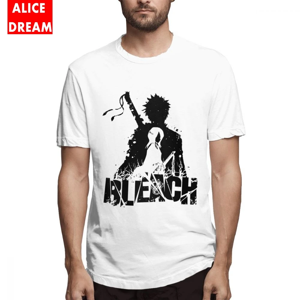 Унисекс Bleach Куросаки Ичиго футболка новый короткий рукав круглый вырез S-6XL Homme |