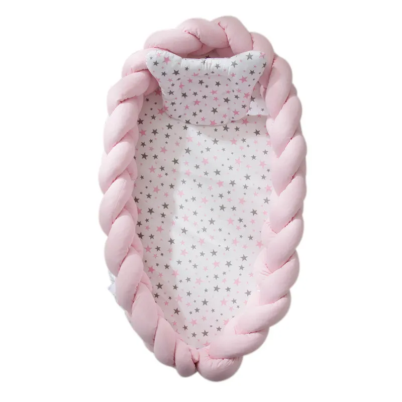 Новая портативная детская люлька для кровати, детский шезлонг для новорожденных, детская кроватка, дышащая и спальная Подушка с рисунком гнезда - Цвет: 10