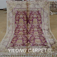 Yilong 5,6 'x8. 3' античный ручной работы персидский Тебриз ковер темно-синий ручной работы турецкий ковер(1810