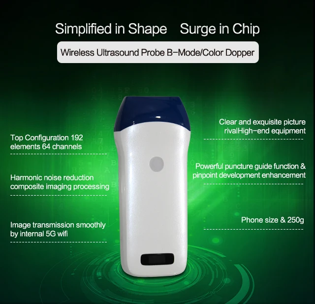 US $2.999.00 Linear Series Wireless Probe Type Ultrasound Scanner WithDeep Blue Head