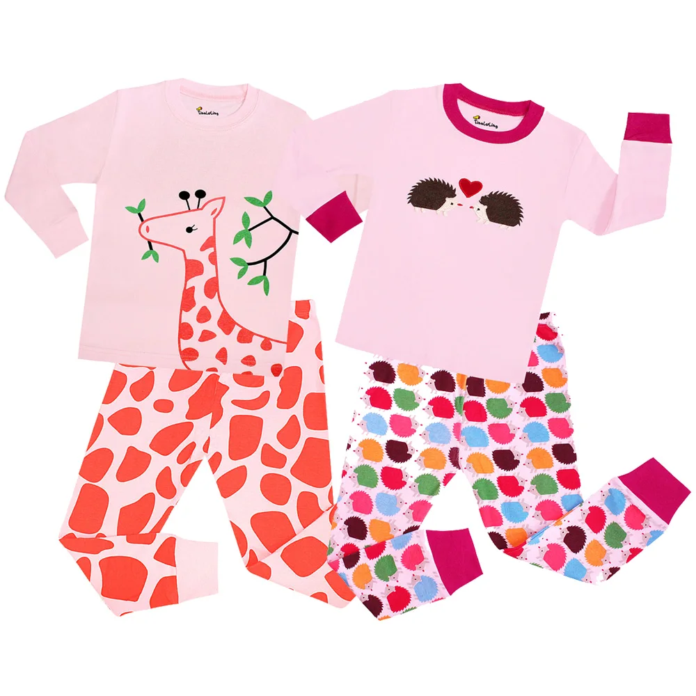 Spring Autumn Baby Girls Clothing Sets Kids Cotton Boys Pajamas Sets Kids Clothes for 1 8Years
