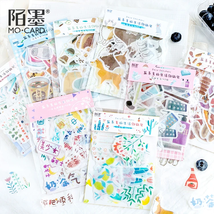 

Good Life Washi Paper Stickers DIY Diary Decorative Stickers Cartoon Scrap Booking Stickers Set